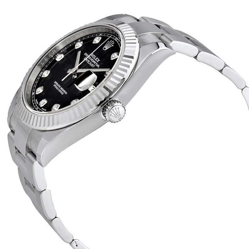 Rolex Oyster Perpetual Datejust Black Diamond Watch