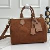 LV Speedy Bandoulière 30 Brown Monogram Suede Bag