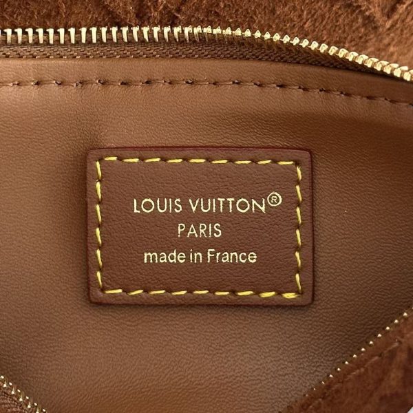 LV Speedy Bandoulière 30 Brown Monogram Suede Bag