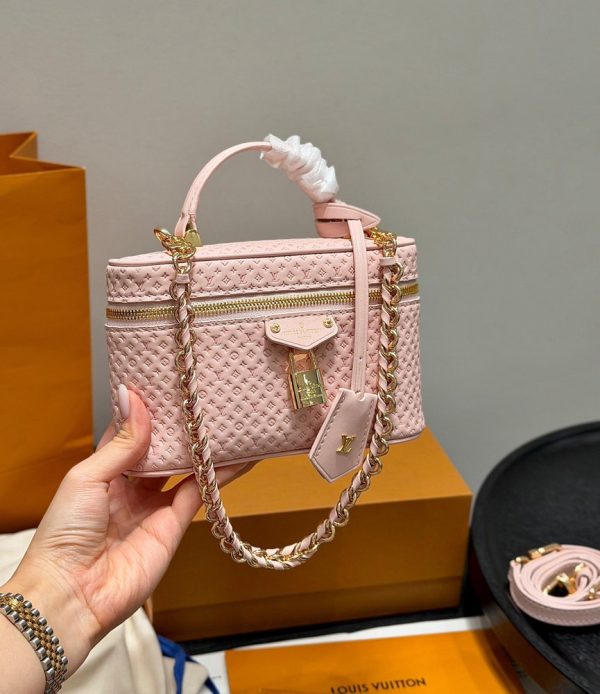 LV Vanity Chain Pouch Monogram Empreinte Pink Bag BC