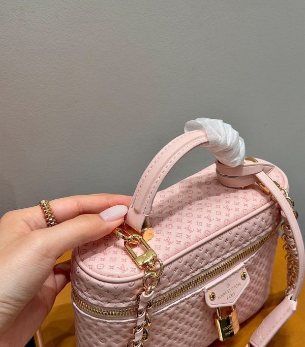 LV Vanity Chain Pouch Monogram Empreinte Pink Bag BC