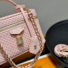 LV Vanity Chain Pouch Monogram Empreinte Pink Bag BC