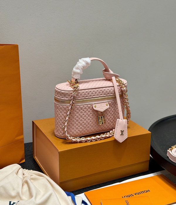 LV Vanity Chain Pouch Monogram Empreinte Pink Bag BC
