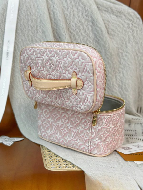 LV Nice Mini Monogram Emblème Pink Vanity Bag BC