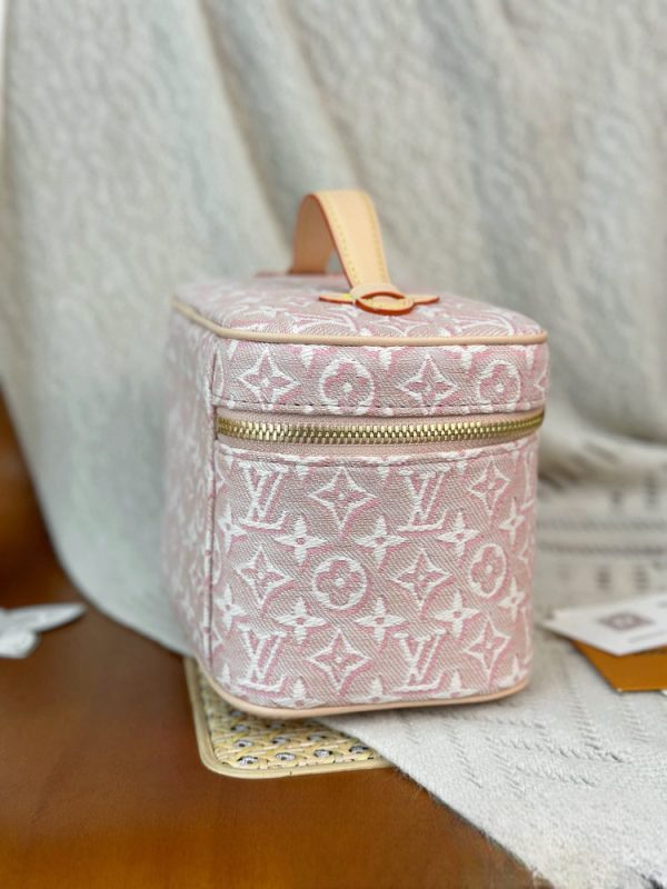 LV Nice Mini Monogram Emblème Pink Vanity Bag BC