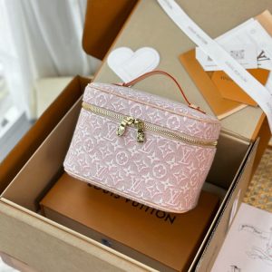 LV Nice Mini Monogram Emblème Pink Vanity Bag