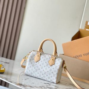 LV Speedy Bandoulière 20 Monogram Mini White Bag LV Speedy Bandoulière 20 Monogram Mini White Bag