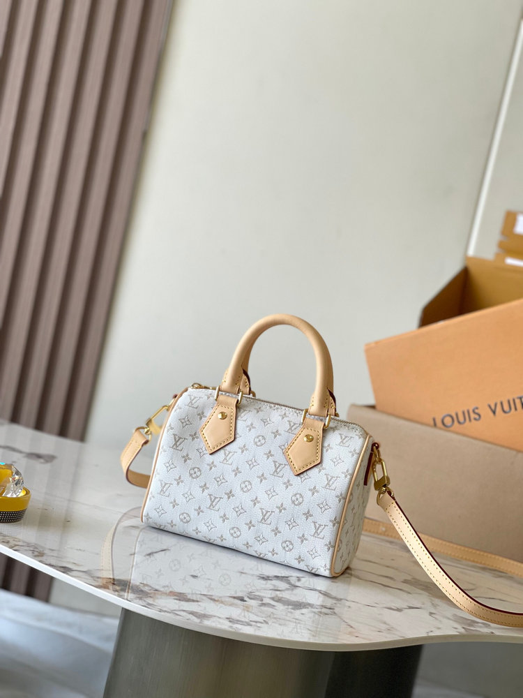 LV Speedy Bandoulière 20 Monogram Mini White Bag LV Speedy Bandoulière 20 Monogram Mini White Bag