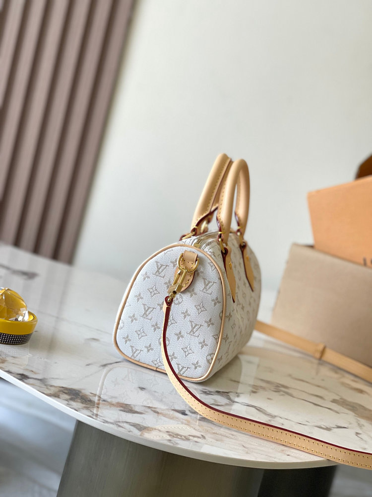 LV Speedy Bandoulière 20 Monogram Mini White Bag LV Speedy Bandoulière 20 Monogram Mini White Bag
