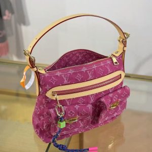 LV Baggy Monogram Denim Fuchsia Bag