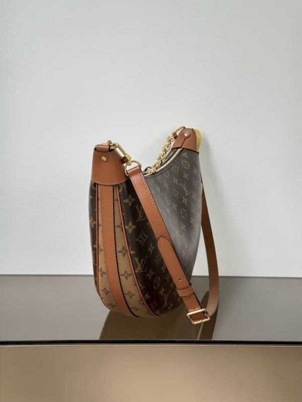 LV Loop Hobo Monogram Reverse Canvas Bag