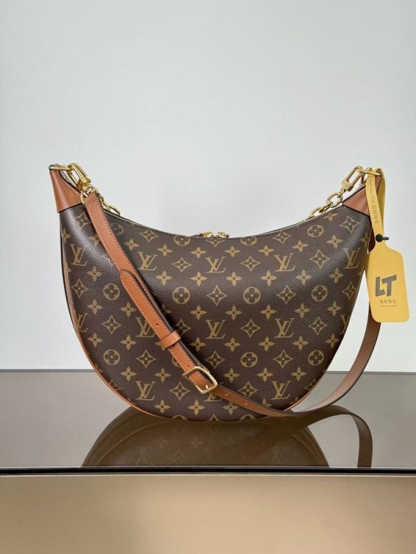 LV Loop Hobo Monogram Reverse Canvas Bag