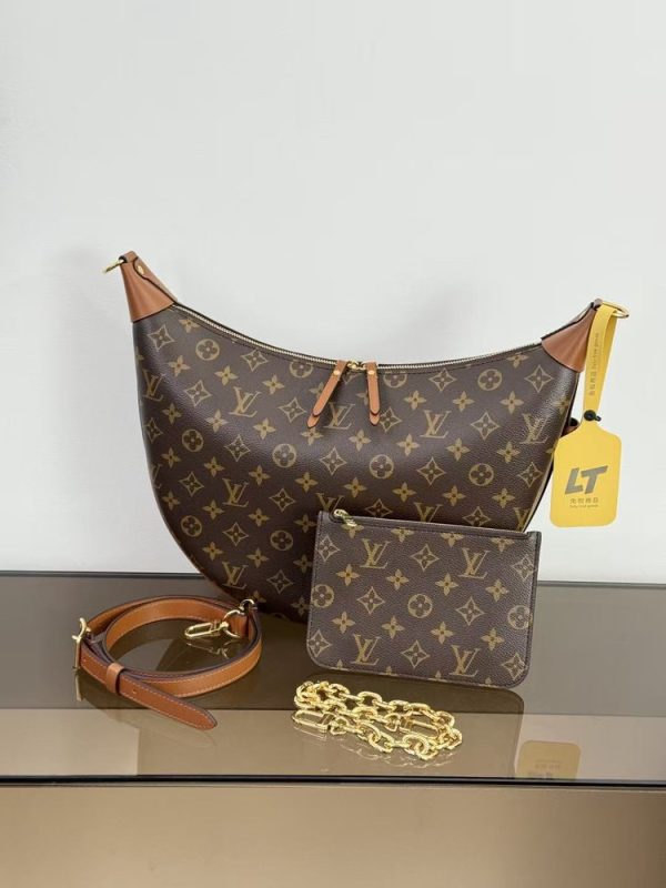 LV Loop Hobo Monogram Reverse Canvas Bag