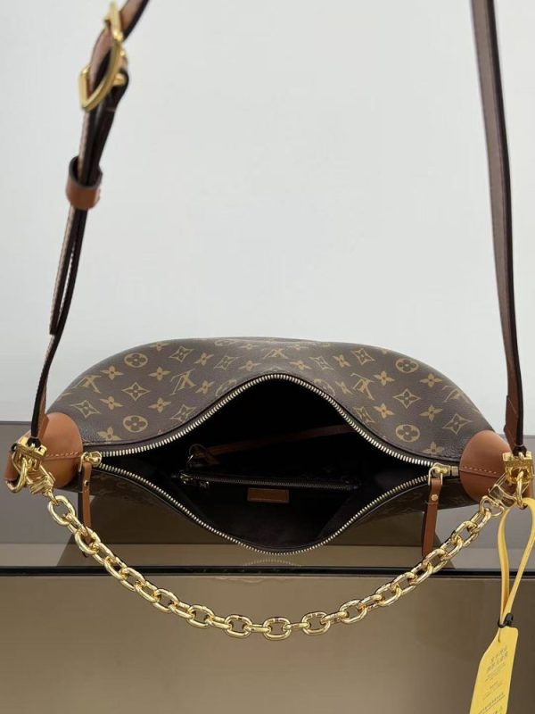 LV Loop Hobo Monogram Reverse Canvas Bag