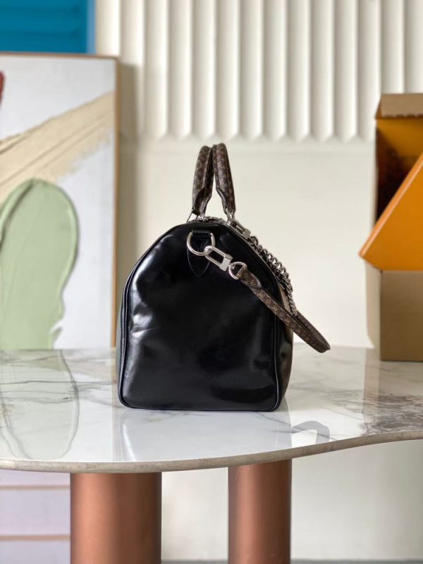 LV Speedy Soft 30 Black Leather Bag