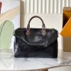 LV Speedy Soft 30 Black Leather Bag
