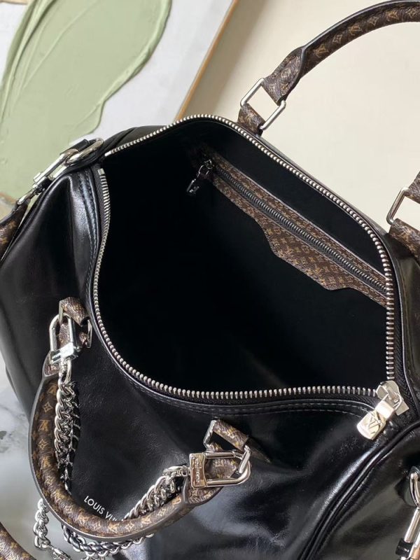 LV Speedy Soft 30 Black Leather Bag