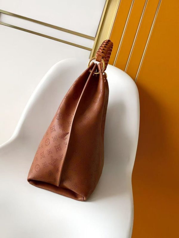 LV Carmel Mahina Leather Hobo Bag