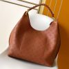 LV Carmel Mahina Leather Hobo Bag