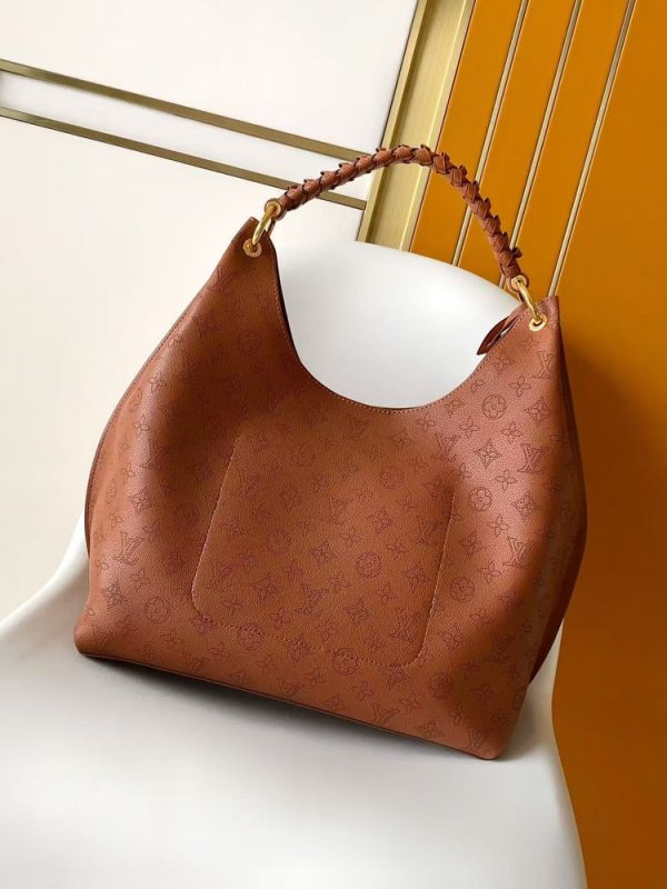 LV Carmel Mahina Leather Hobo Bag