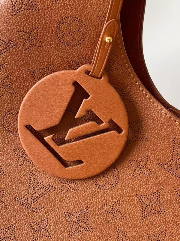 LV Carmel Mahina Leather Hobo Bag