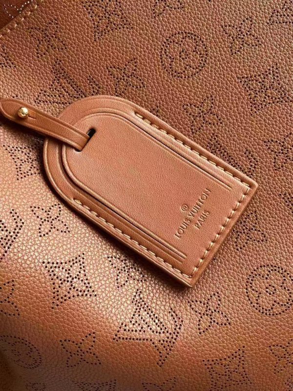 LV Carmel Mahina Leather Hobo Bag