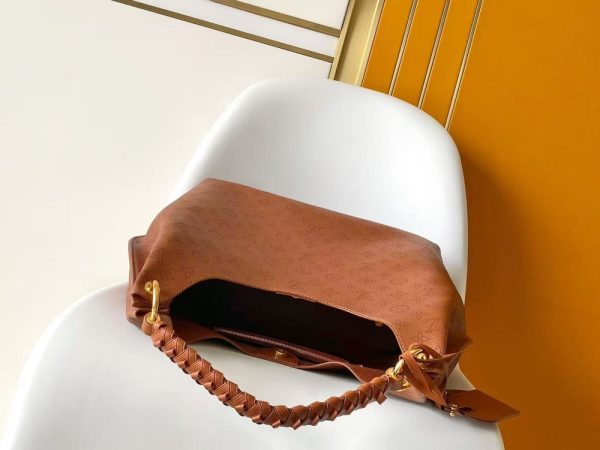 LV Carmel Mahina Leather Hobo Bag