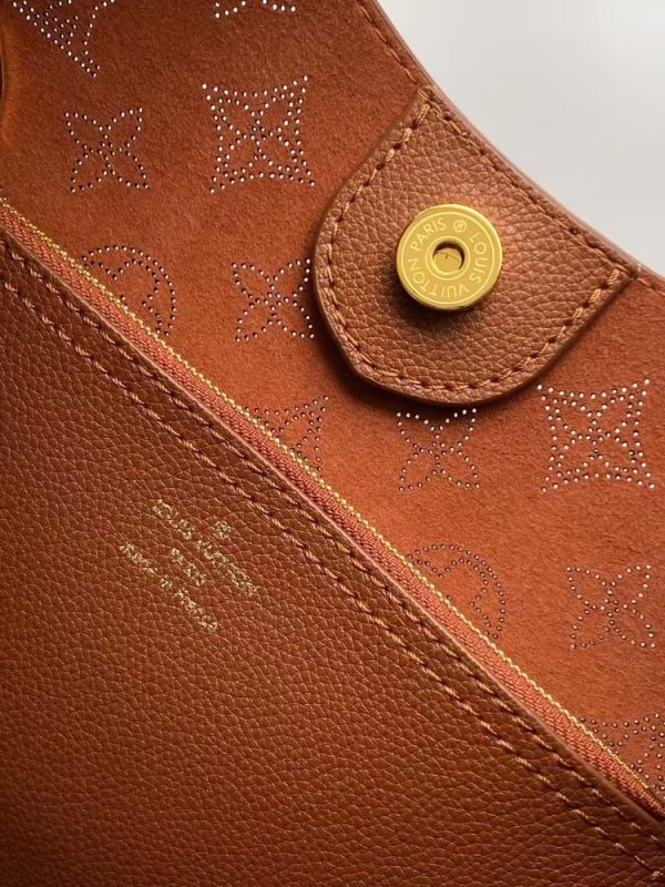 LV Carmel Mahina Leather Hobo Bag