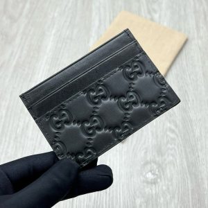 GG Emblem Card Case in Clack GG Leather KK0750
