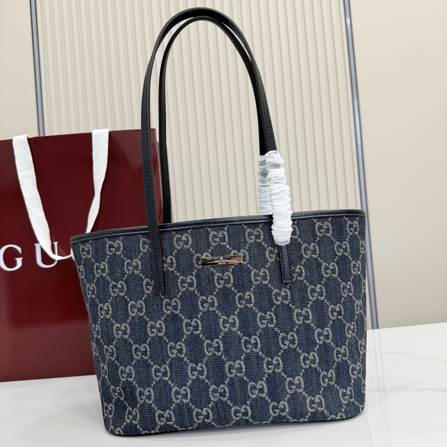 Luxe Style Fashion GG Tribeca Small Tote Bag Denim KK03850 Luxe Style Fashion GG Tribeca Small Tote Bag Denim KK03850