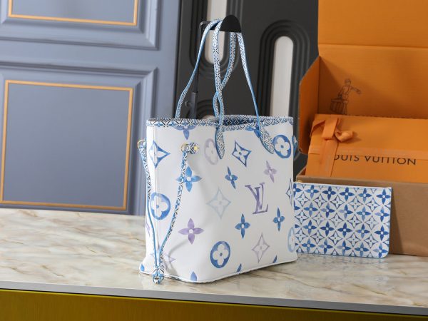 LV Neverfull MM Watercolor Monogram Canvas Bag M22980 BC