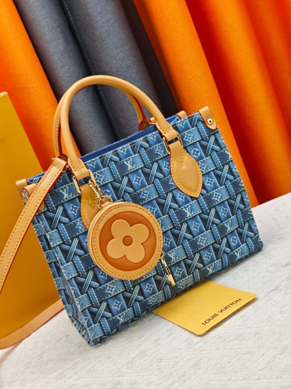 LV OnTheGo PM Monogram Denim Woven Bag M46373 BC
