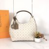 LV Carmel Mahina Hobo Cream Bag