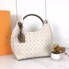 LV Carmel Mahina Hobo Cream Bag