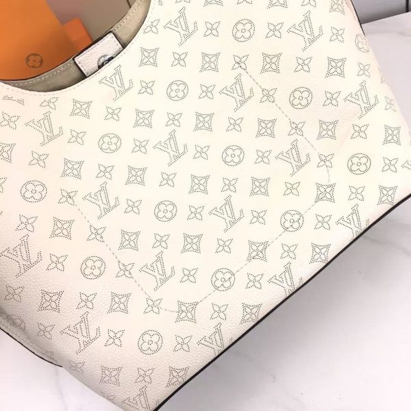 LV Carmel Mahina Hobo Cream Bag