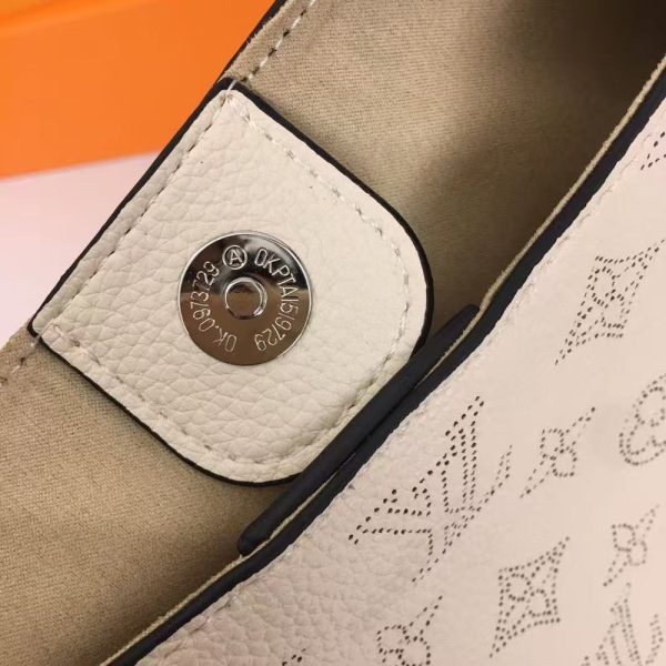 LV Carmel Mahina Hobo Cream Bag