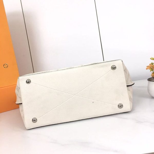 LV Carmel Mahina Hobo Cream Bag
