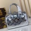 LV Monogram Miroir Speedy Bandoulière 20 Silver Bag
