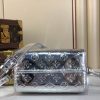 LV Monogram Miroir Speedy Bandoulière 20 Silver Bag