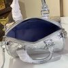 LV Monogram Miroir Speedy Bandoulière 20 Silver Bag