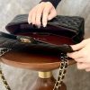 CN Classic Medium Double Flap Black Caviar Bag