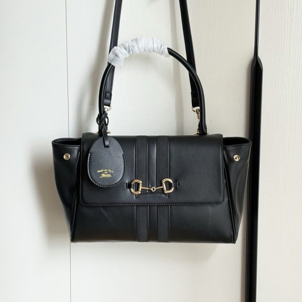 GG Paparazzo Top Handle Bag in Black Leather 875018 BC GG Paparazzo Top Handle Bag in Black Leather 875018 BC
