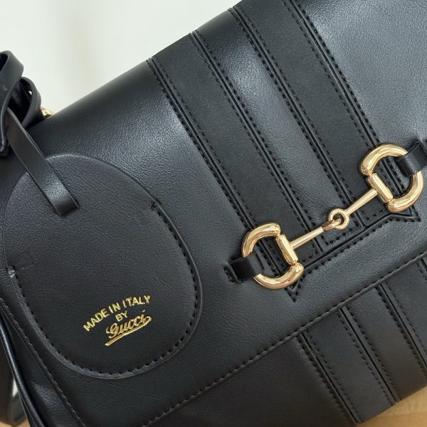 GG Paparazzo Top Handle Bag in Black Leather 875018 BC GG Paparazzo Top Handle Bag in Black Leather 875018 BC