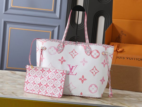 LV Neverfull MM Watercolor Monogram Canvas Bag M22980 BC