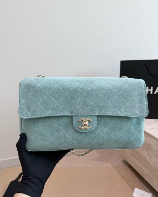CN Suede Souplissimo Maxi Flap Bag QA CN Suede Souplissimo Maxi Flap Bag QA