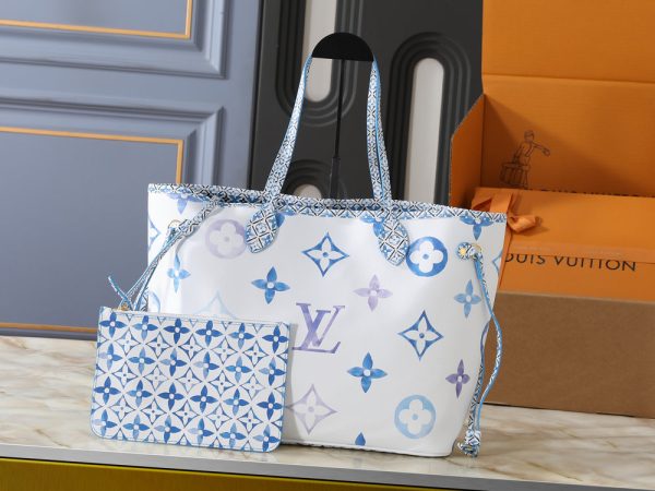LV Neverfull MM Watercolor Monogram Canvas Bag M22980 BC