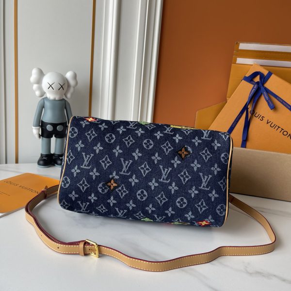 LV Speedy Bandoulière Monogram Denim Patchwork Bag M13282-M15241 BC LV Speedy Bandoulière Monogram Denim Patchwork Bag M13282-M15241 BC