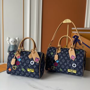 LV Speedy Bandoulière Monogram Denim Patchwork Bag M13282-M15241 BC