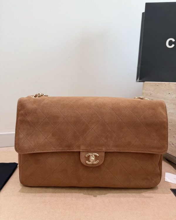 CN Suede Souplissimo Maxi Flap Bag QA CN Suede Souplissimo Maxi Flap Bag QA