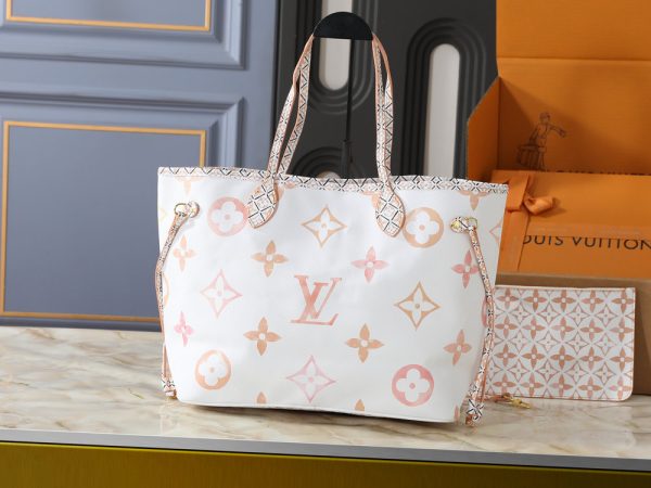 LV Neverfull MM Watercolor Monogram Canvas Bag M22980 BC